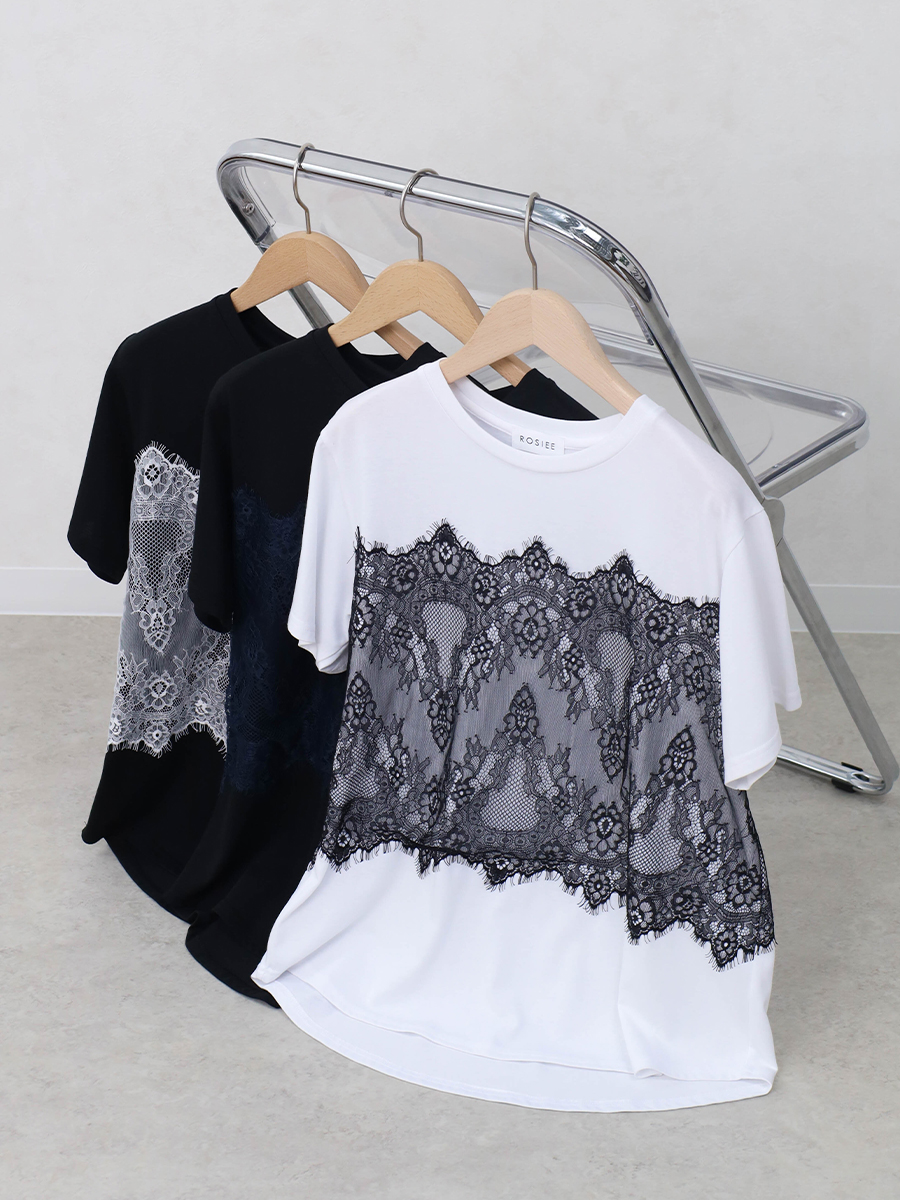 レースドッキングTシャツ